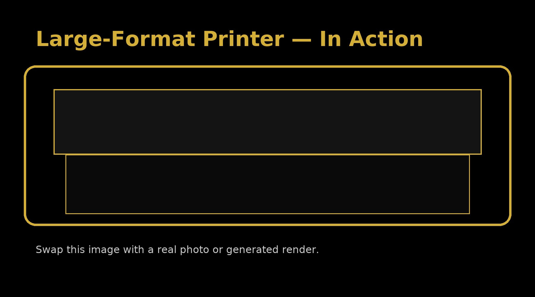 Large-format printer in action